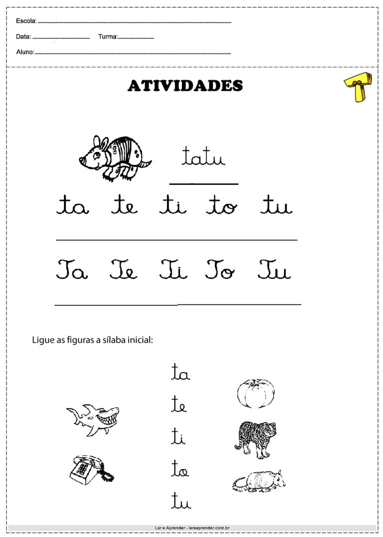 Atividades A Letra T Para Imprimir Atividades Educativas