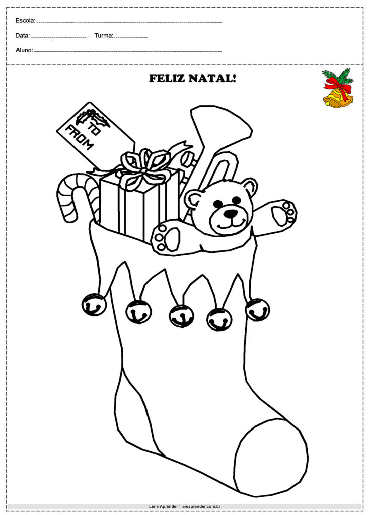 Desenho De Natal Para Colorir E Imprimir Atividades Educativas