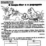 Atividades de Português 4º ano - Texto do beija flor e o papagaio