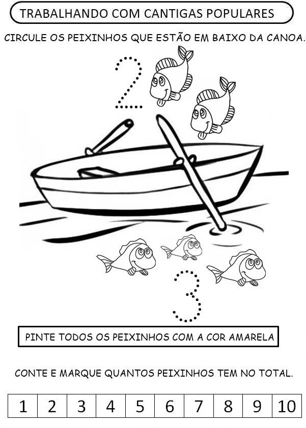 Atividades de Português 1º ano - Peixinhos