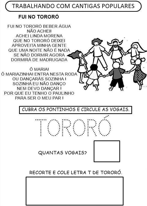 Atividades de Português 1º ano - Tororo