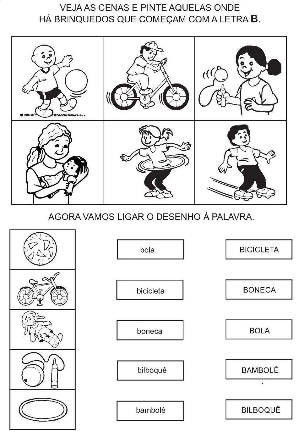 Atividades de Português 2º ano - Brincando com letra B