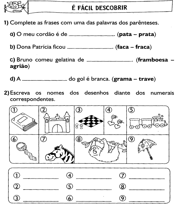 Atividades de Português 3º ano - Fácil Descobrir
