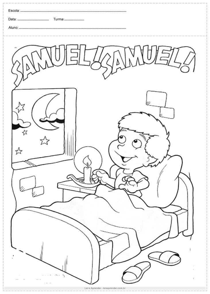 Desenhos bíblicos para colorir Samuel Samuel