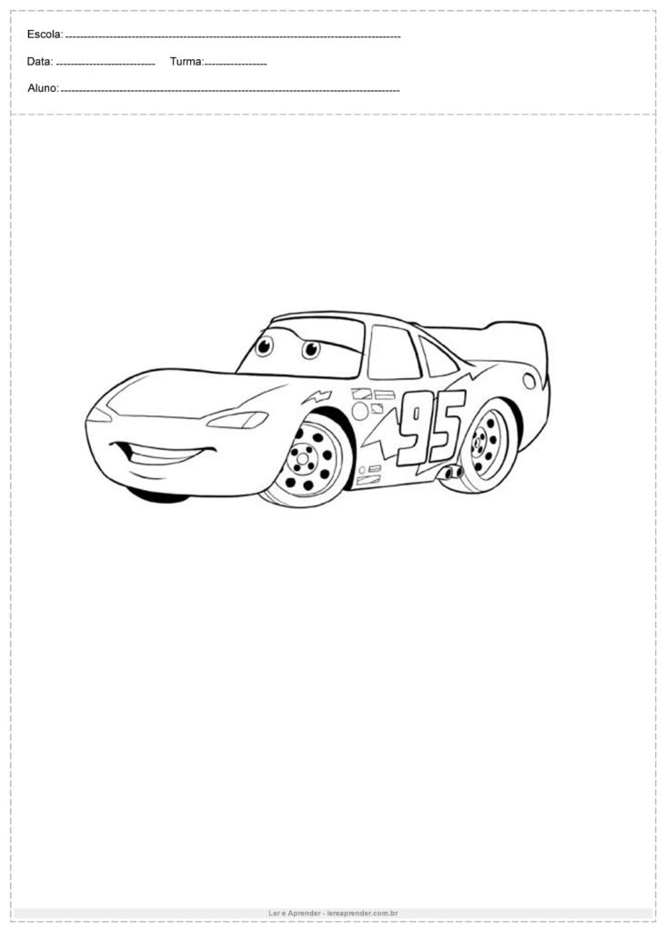 Desenho para colorir carro 95