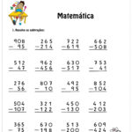 Atividade de matemática 4°ano resolva as subtrações - Ler e Aprender