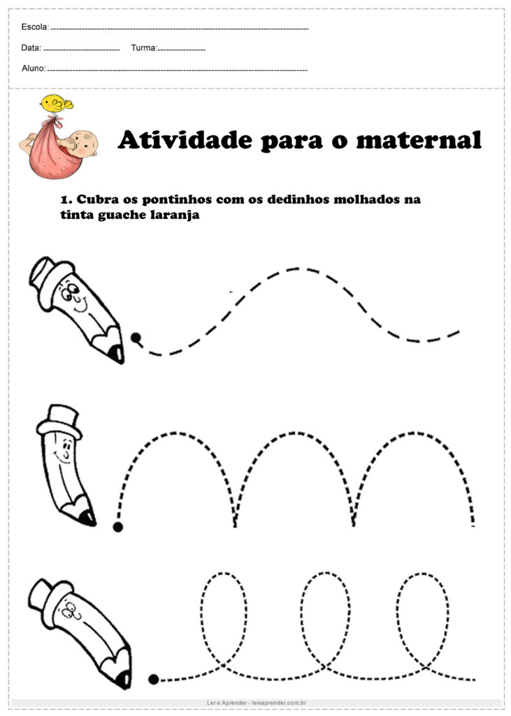 Atividades De Tracejado Para Maternal Para Imprimir Ler E Aprender B