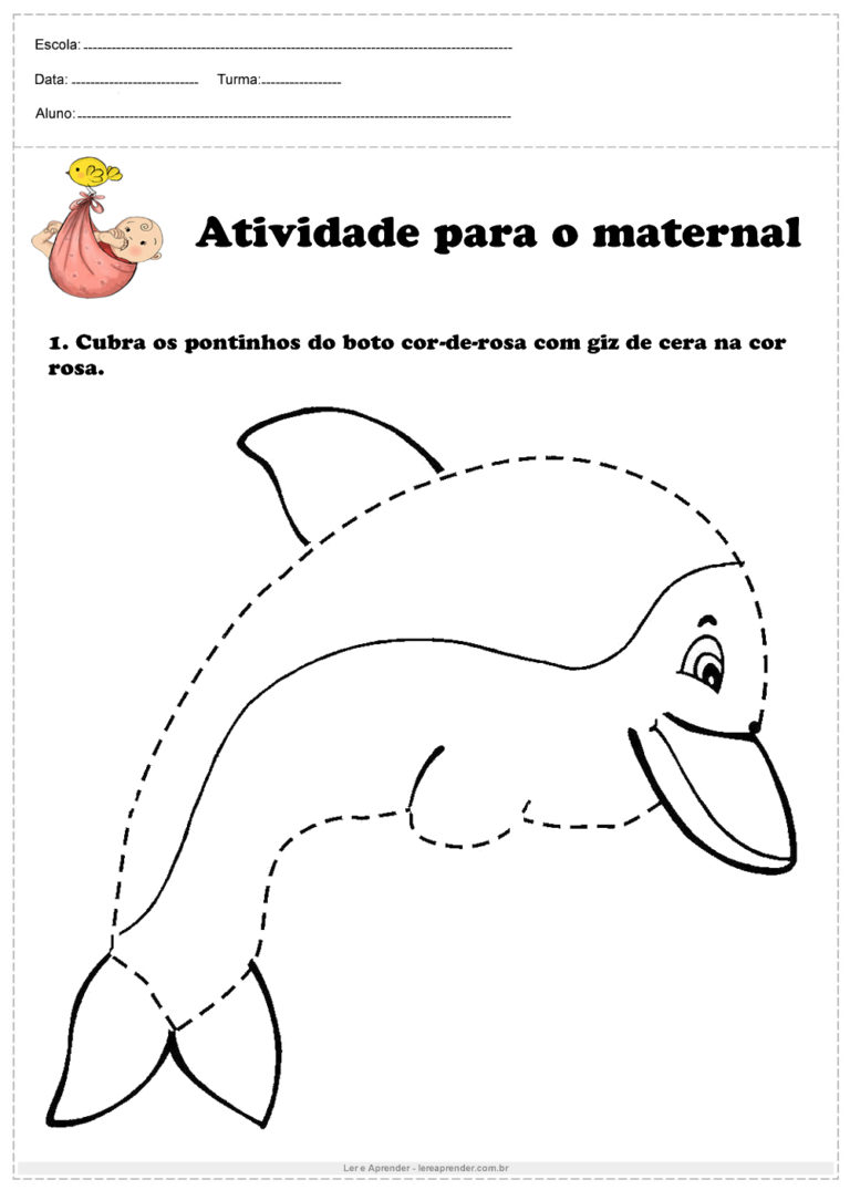 Atividades De Tracejado Para Maternal Para Imprimir Ler E Aprender