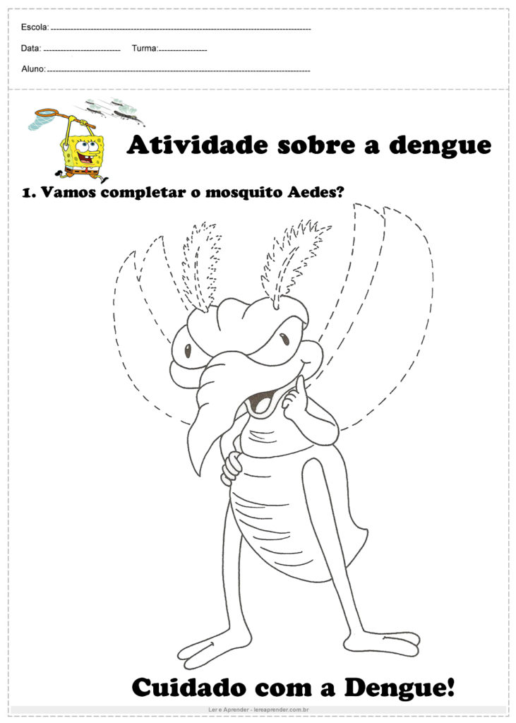 Atividade sobre a dengue vamos completar