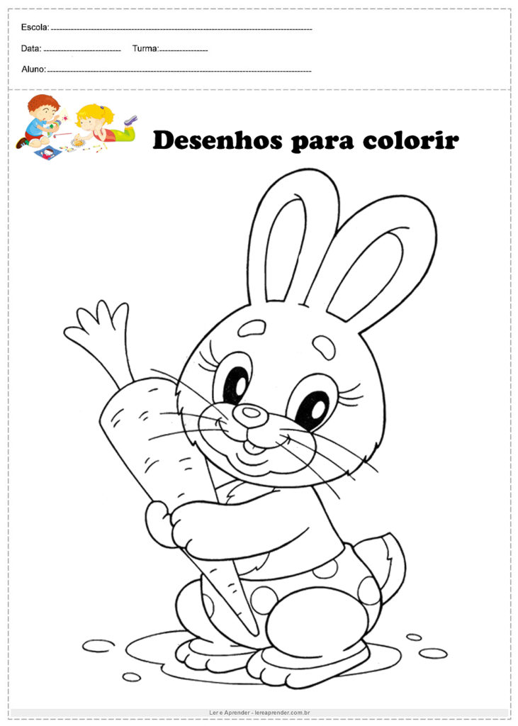 Coelhinho para colorir