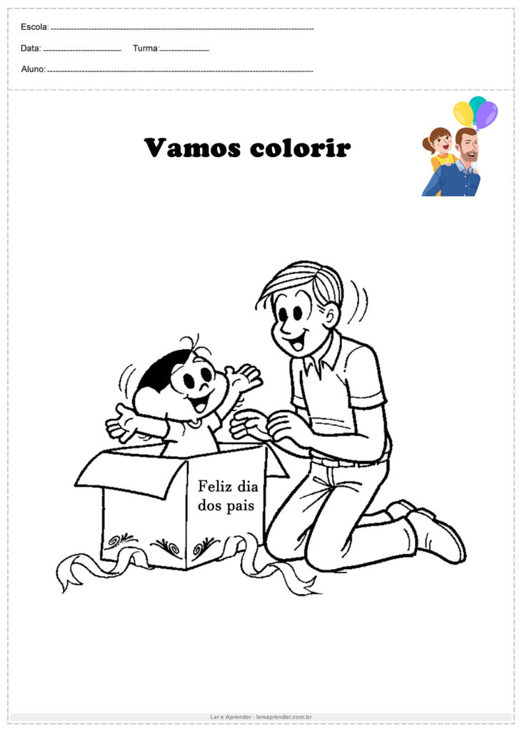 Desenhos para colorir feliz dia dos pais vamos colorir