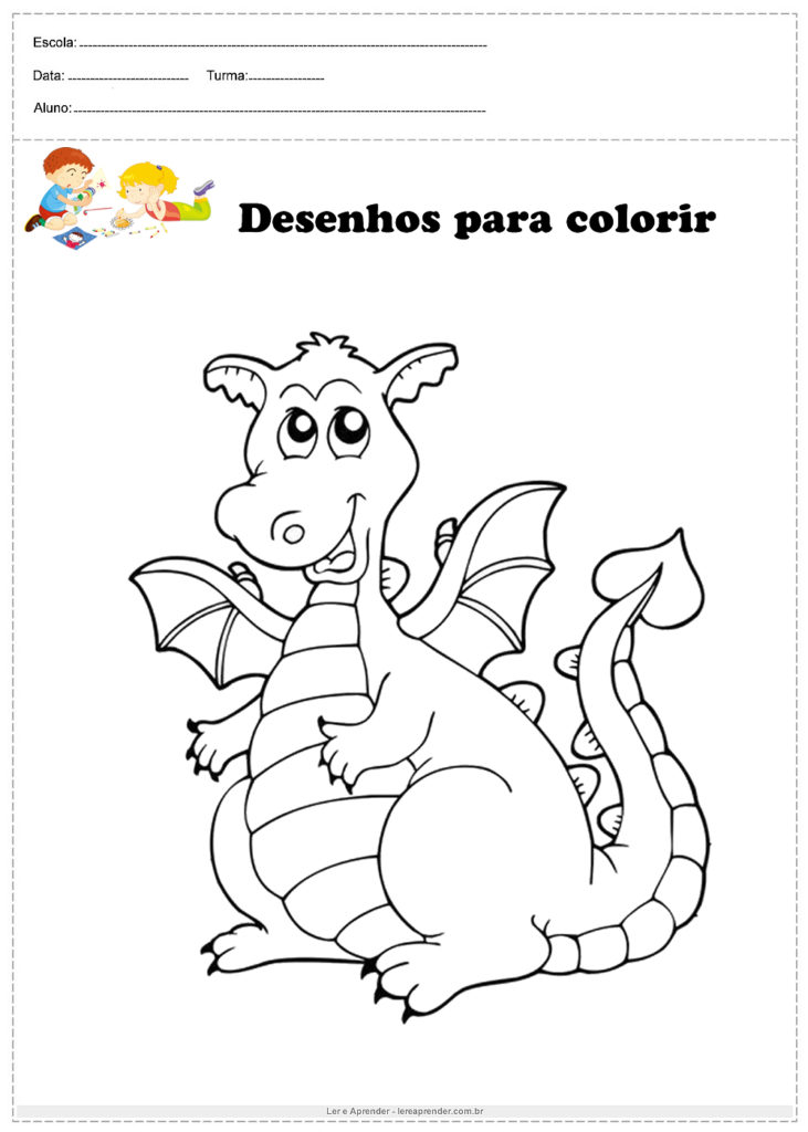 Dragão para colorir