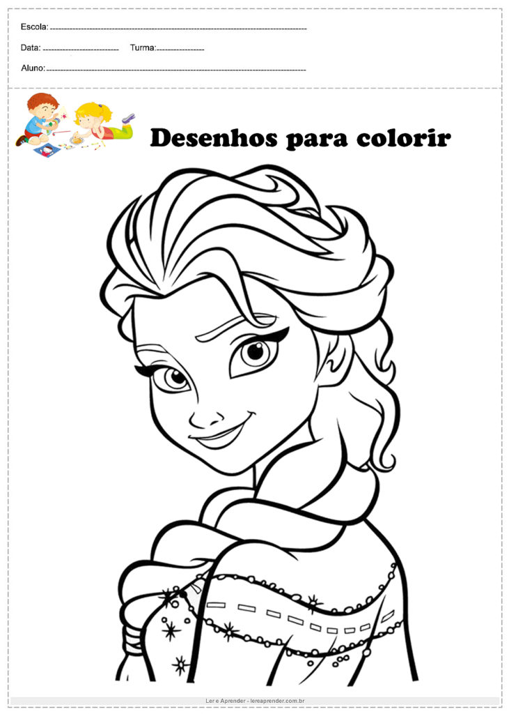 Elsa para colorir