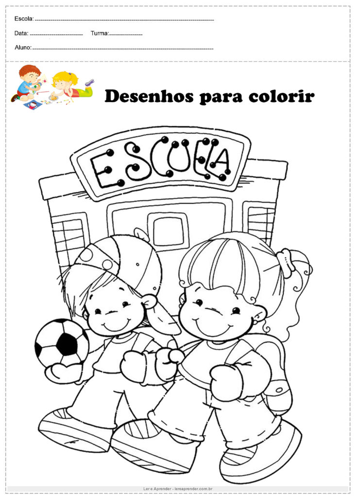 Para colorir escola