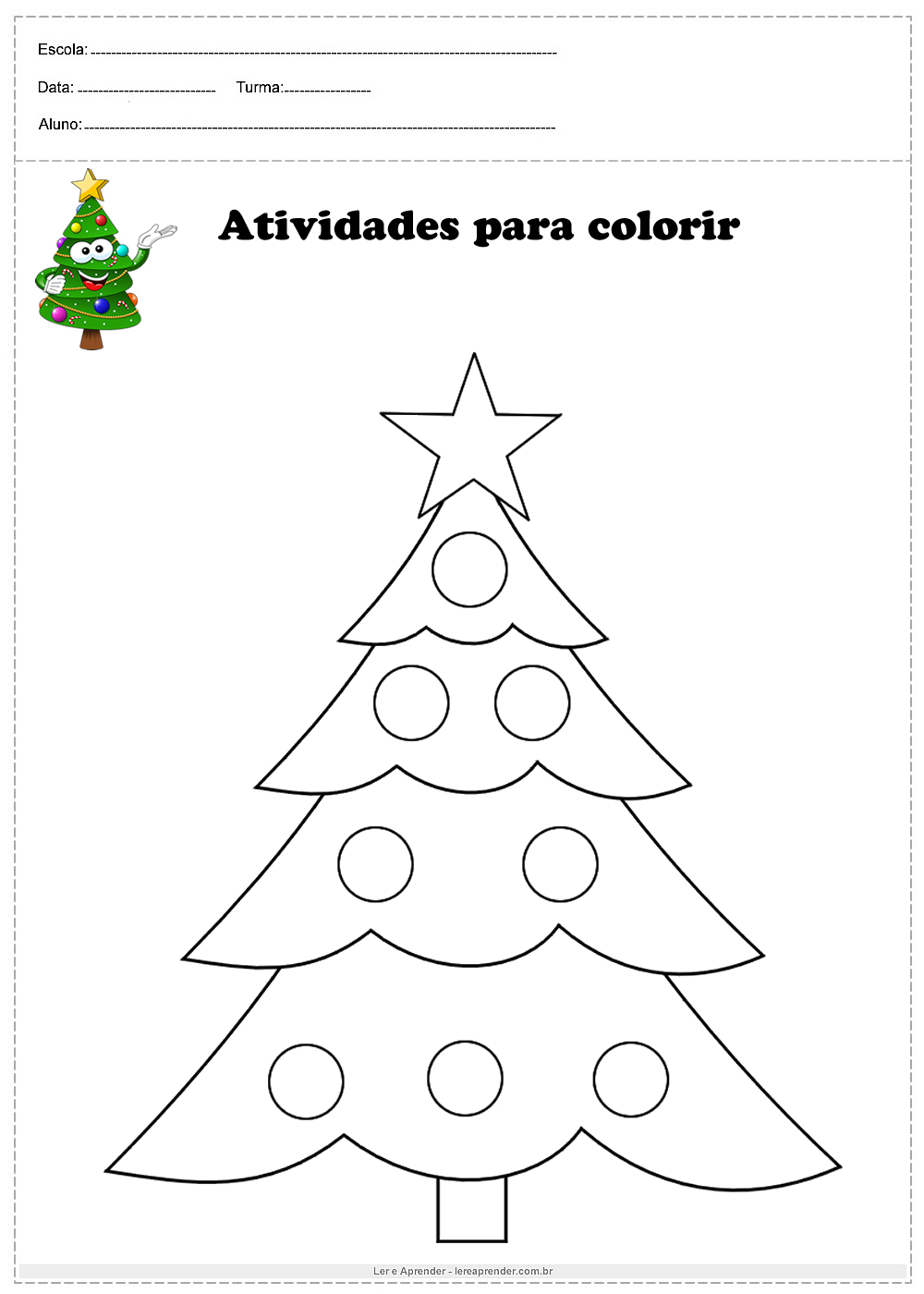 Vamos pintar a árvore de natal - Ler e Aprender