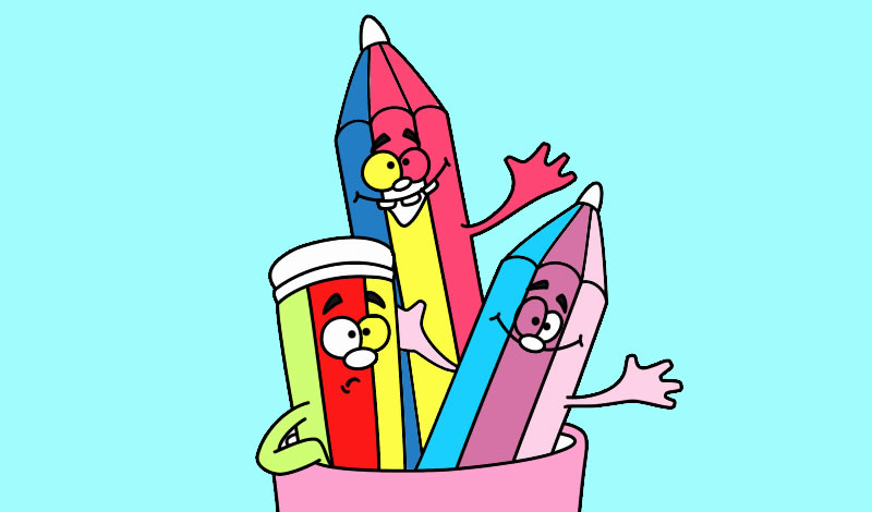 Cores lápis de cor