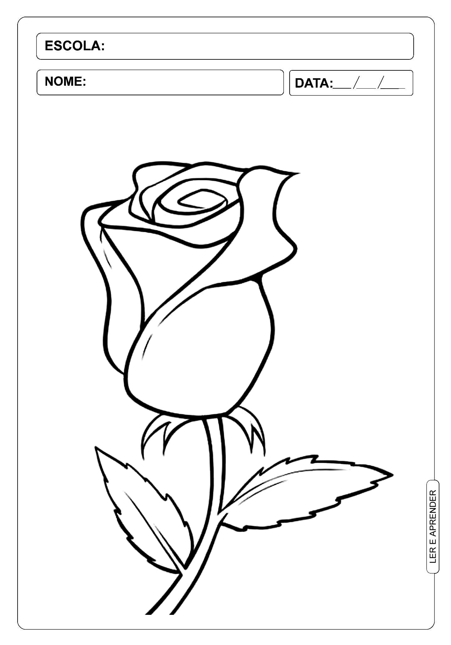 Роза рисунок для детей простой