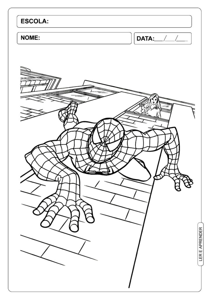 Homem Aranha Para Pintar Ler E Aprender