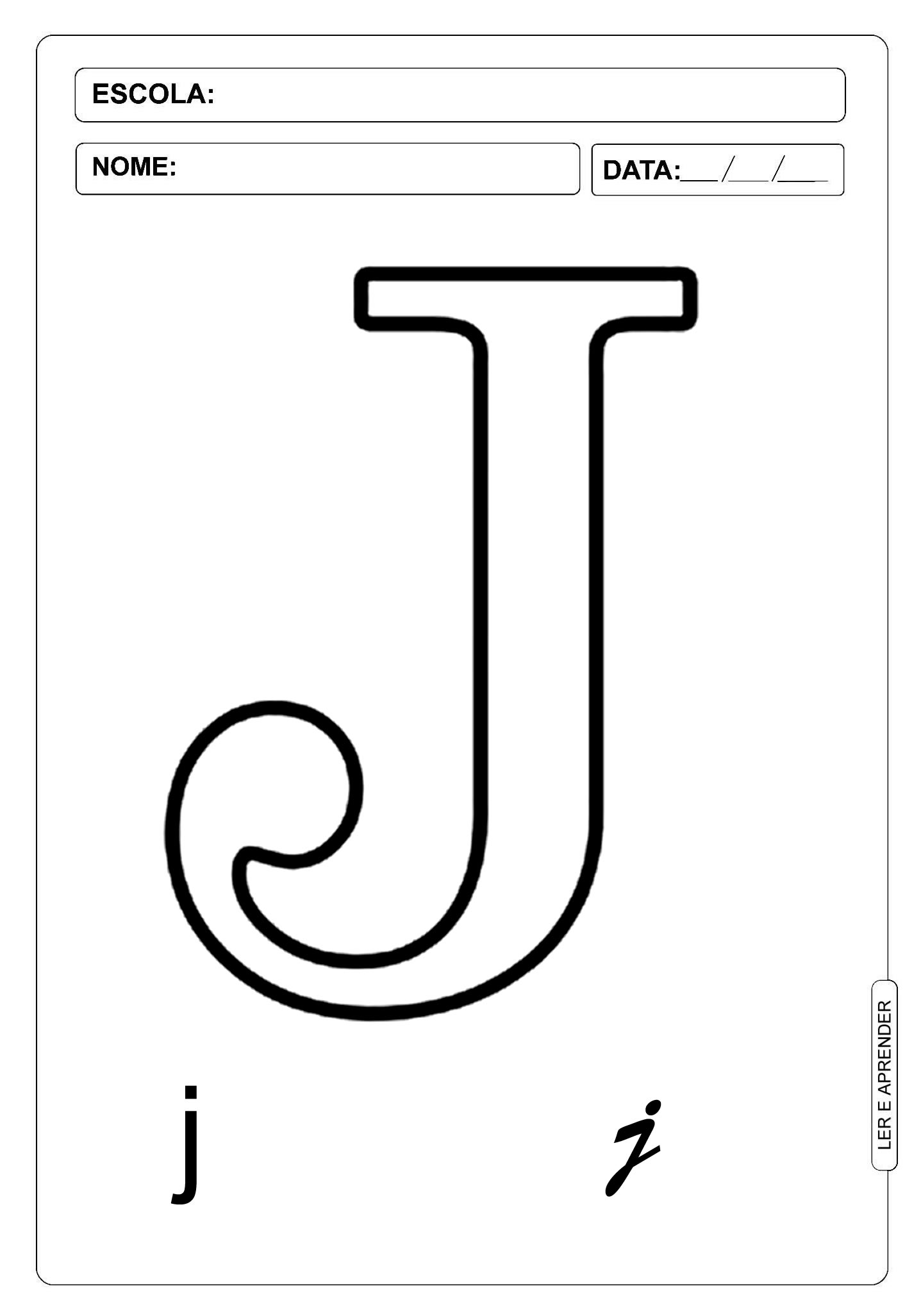 Letra do alfabeto J