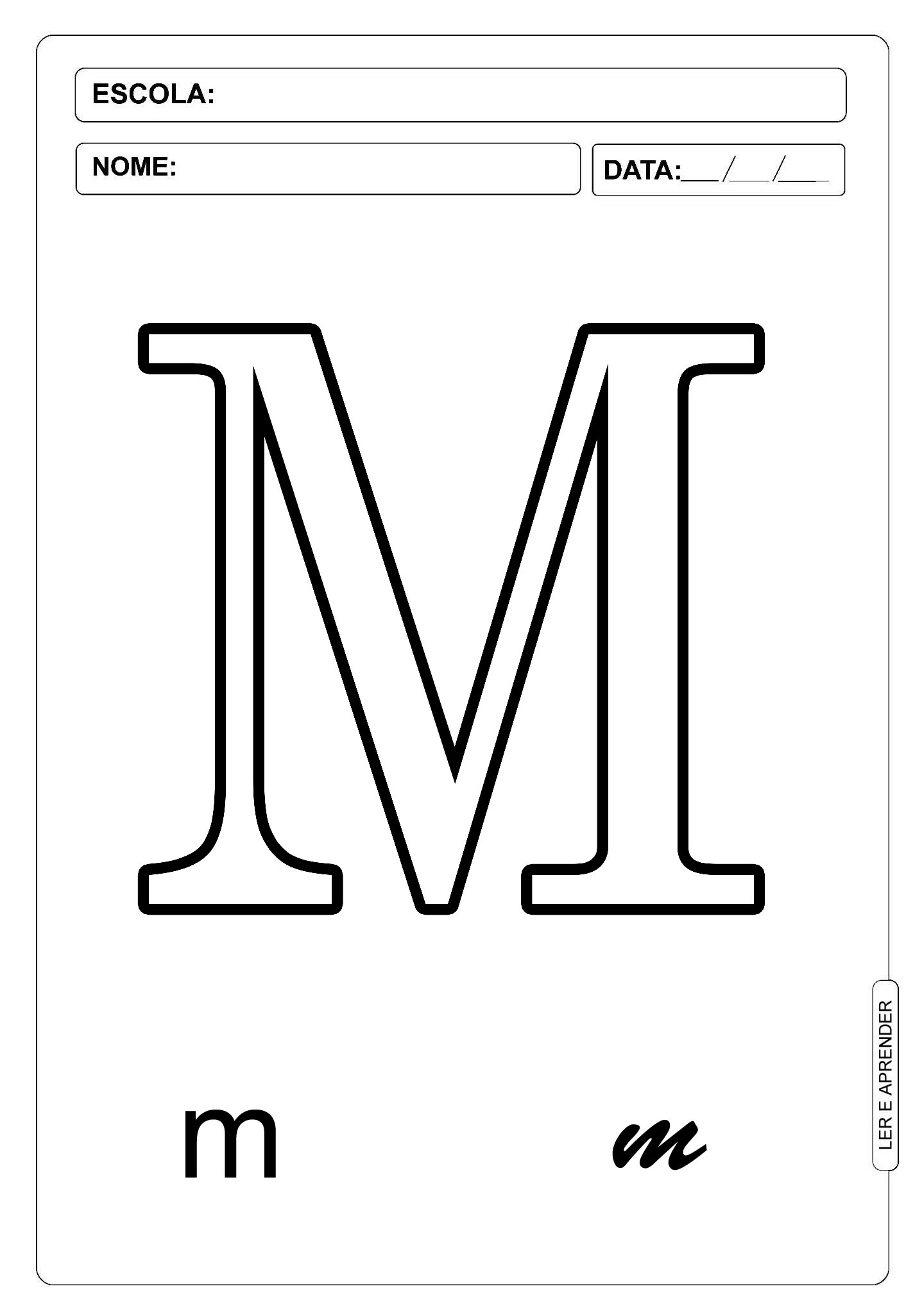 Letra do alfabeto M