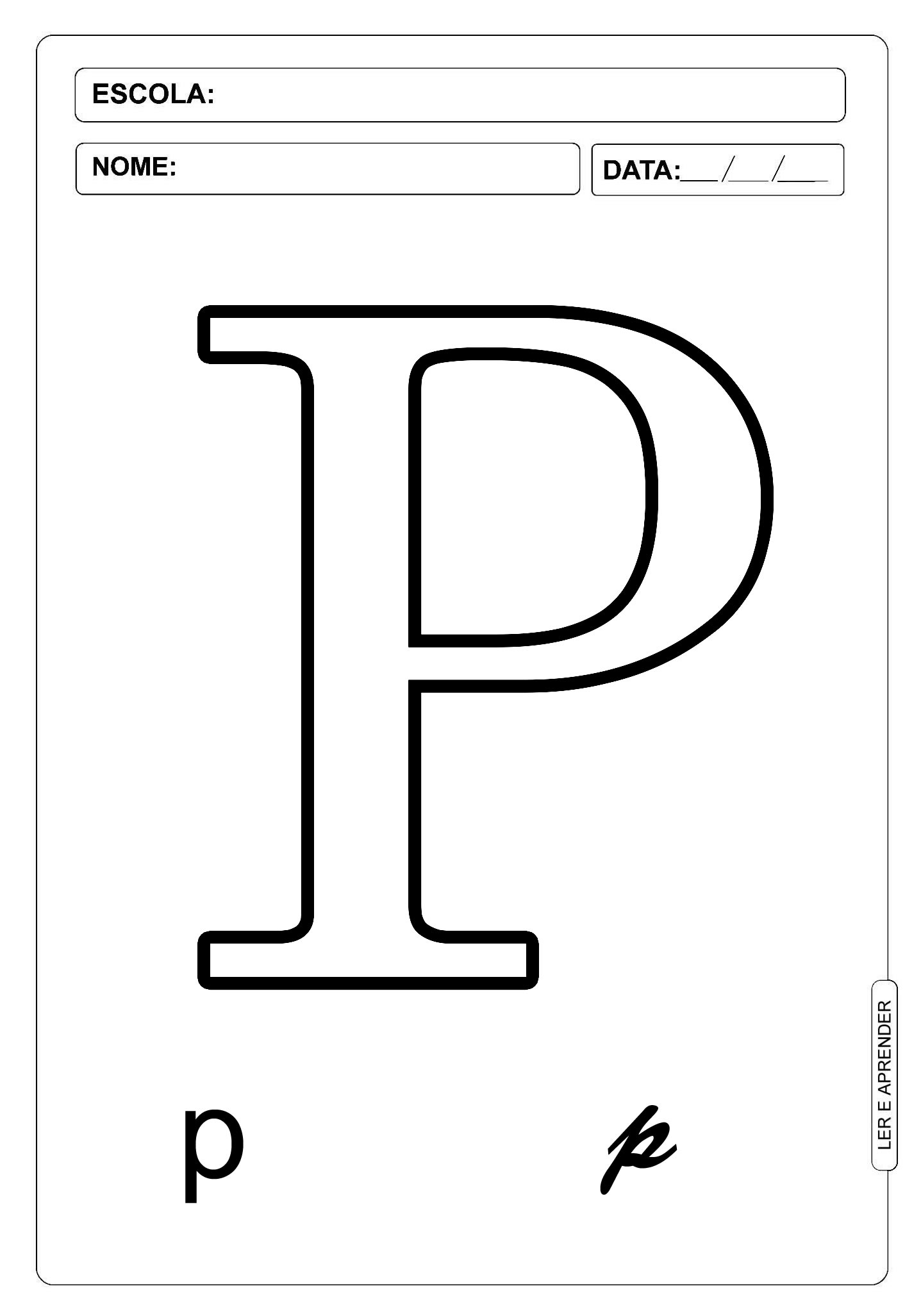 Letra do alfabeto P