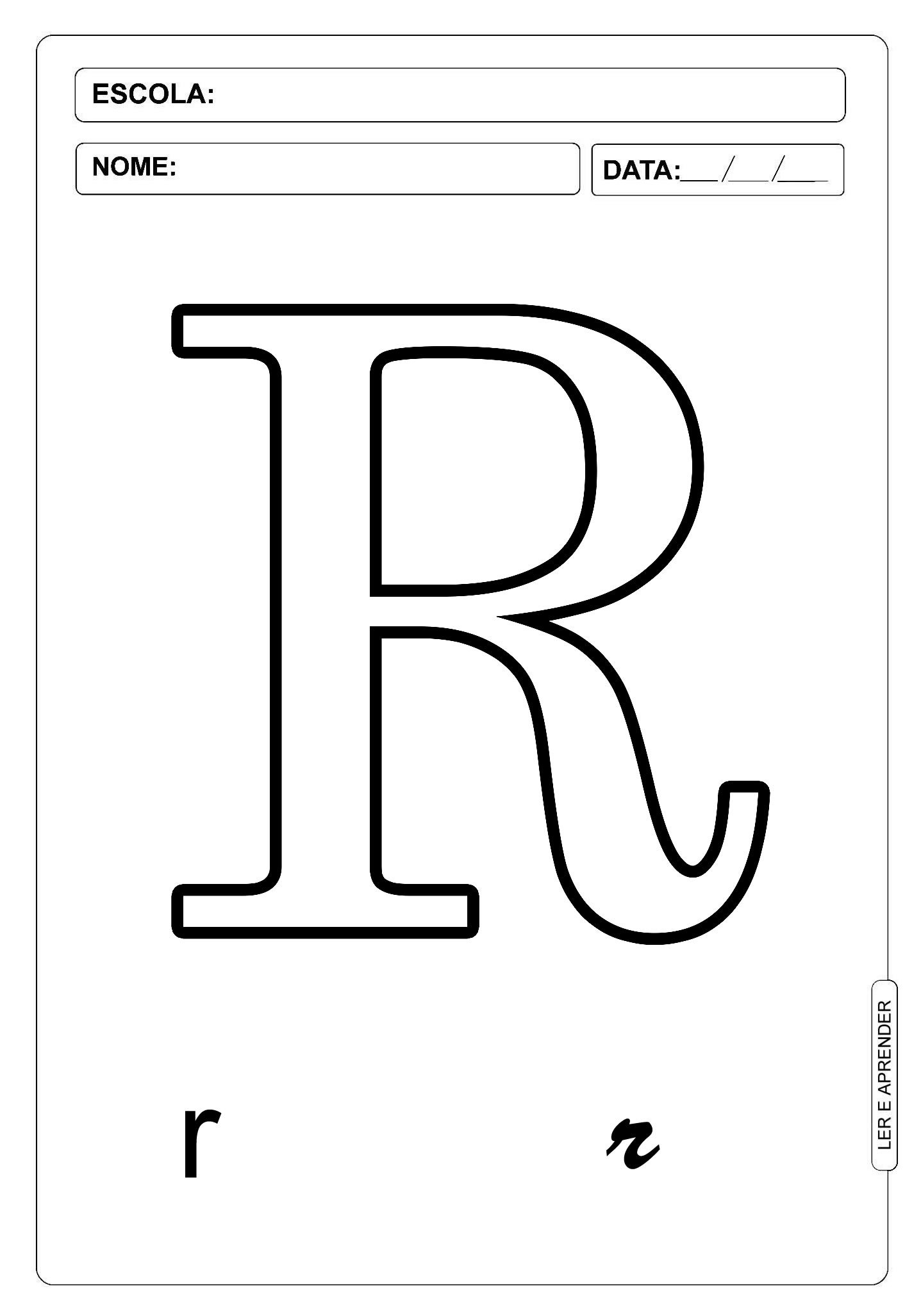 Letra do alfabeto R