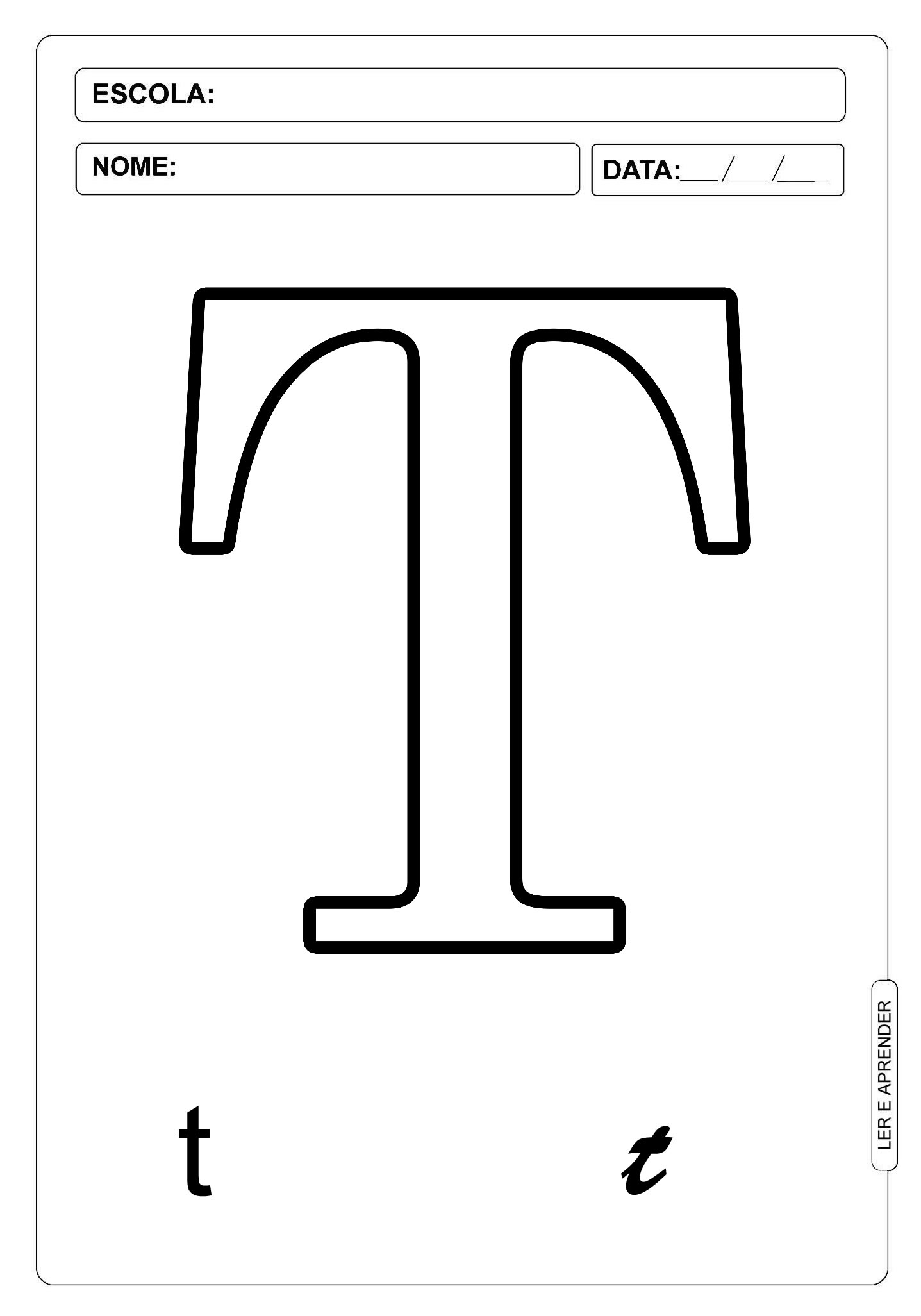 Letra do alfabeto T