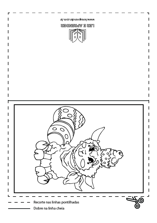 Cartão de pascoa – símbolo cordeiro