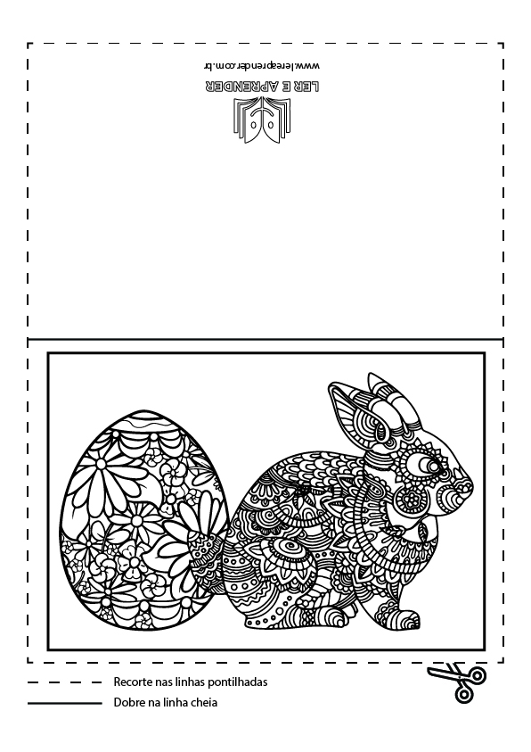 Cartão de pascoa – símbolos desenhos