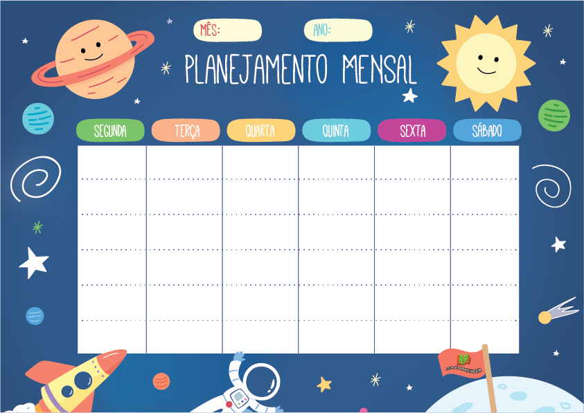 Planejamento mensal - Astronauta
