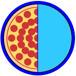 Exemplo de fração - pizza