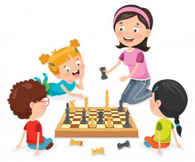 Crianças jogando xadrez