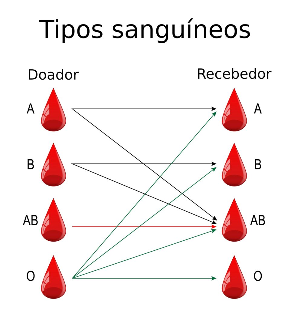 Sistema ABO - Doadores e receptores de sangue